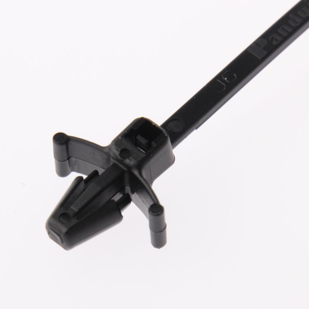 Panduit Push-in Nylon Cable Ties, Weather-Resistant Black, PLWP1S-C0