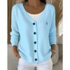 Autumn and Winter New Style Knitted Cardigan for Women Solid Color Casual Fashion Sweater Jacket Women's