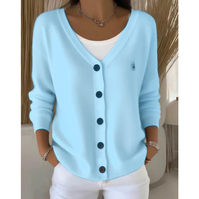 Autumn and Winter New Style Knitted Cardigan for Women Solid Color Casual Fashion Sweater Jacket Women's