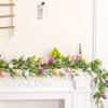 1pc 66.9 Inch Handmade Easter Garland, Indoor/Outdoor Decor with Mini Eggs and Eucalyptus Leaves for Easter Celebration