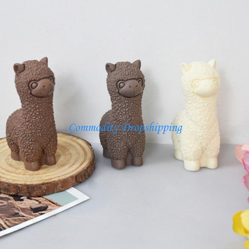 Y5JC Alpacas Silicone Molds DIY Crafts Plasters Mold Handmades Soap Scented Table Ornament Mould Baking Supplies