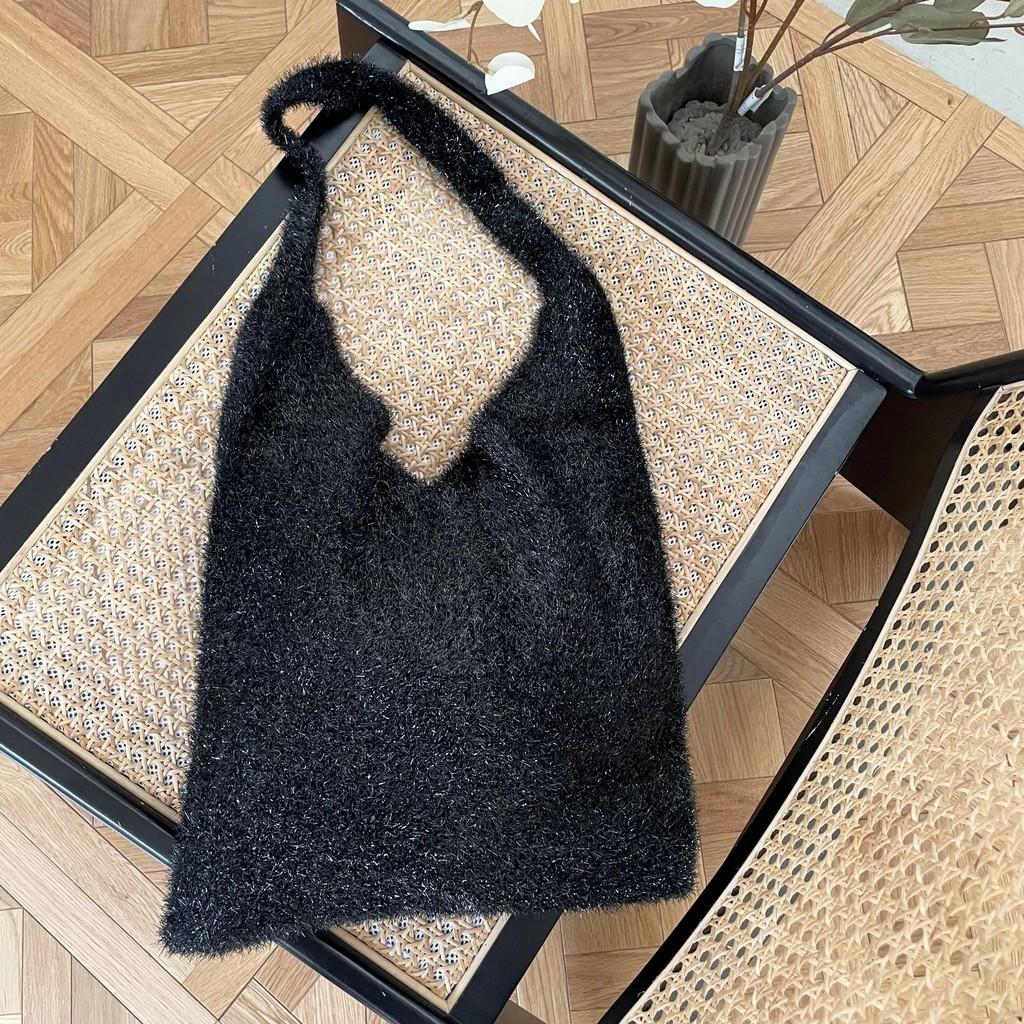 

IELGY Женская сумка через плечо, большая вместительная сумка из золотой проволоки, дизайнерская ниша, ручная сумка с магнитной пряжкой, 4 цвета чёрный