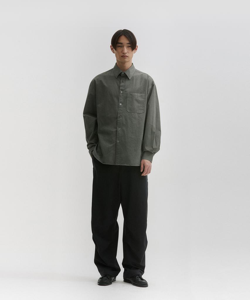 BLANKROOM Pitched Dyed Shirt_Charcoal