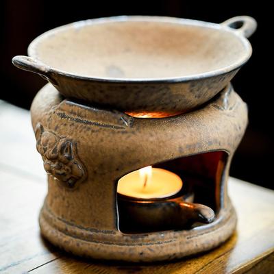 Queimador de Aroma com Colher para Vela Ornamento Cerâmico Moderno de Fragrância Difusor de Aromaterapia Cubos de Cera para Derreter Queimador de Vela para Quarto