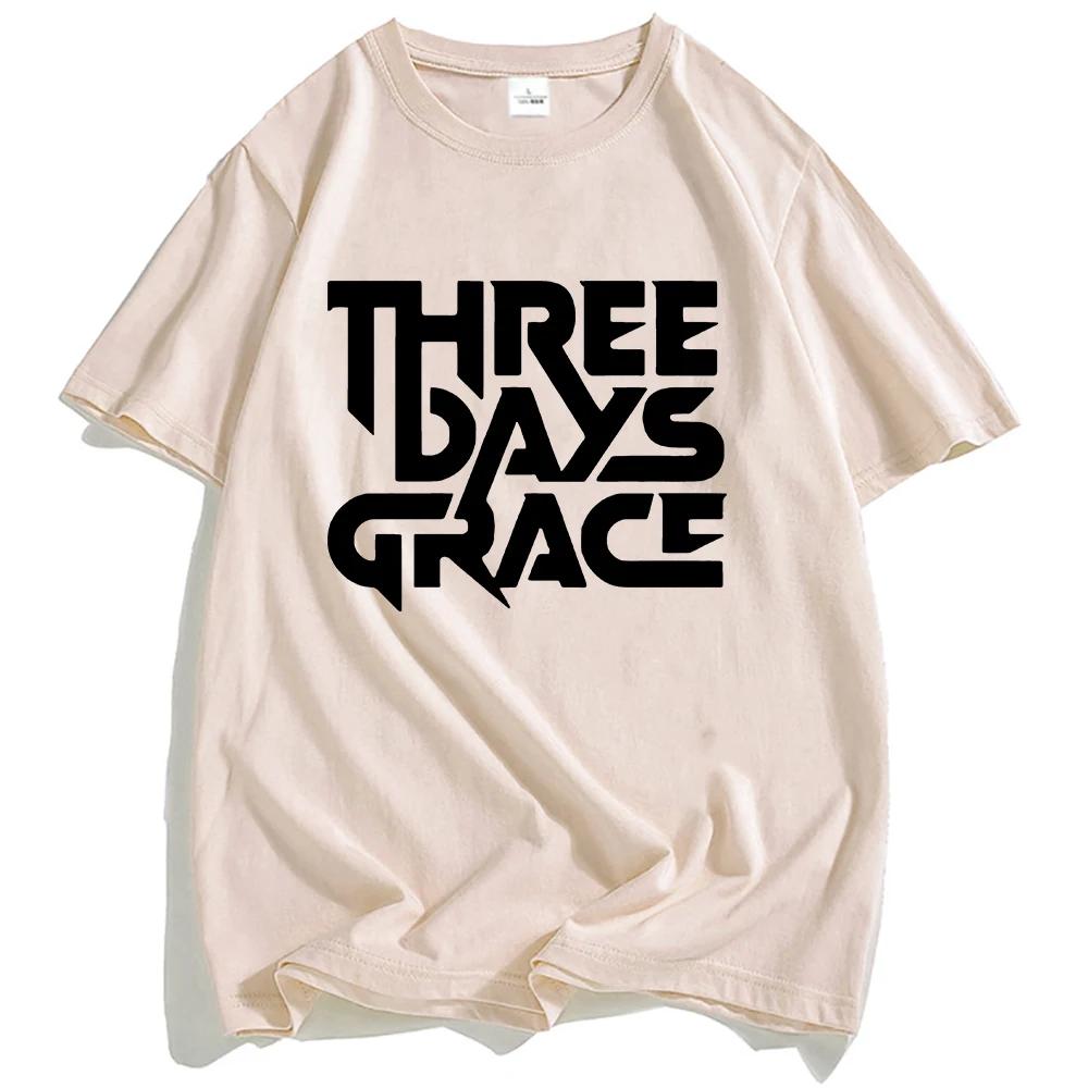 

THREE DAYS GRACE Band Print Tshirt Summer Cotton Short Sleeve Tshirts Casual Men Women T Shirt Oneck Unisex Streetwear Grunge L