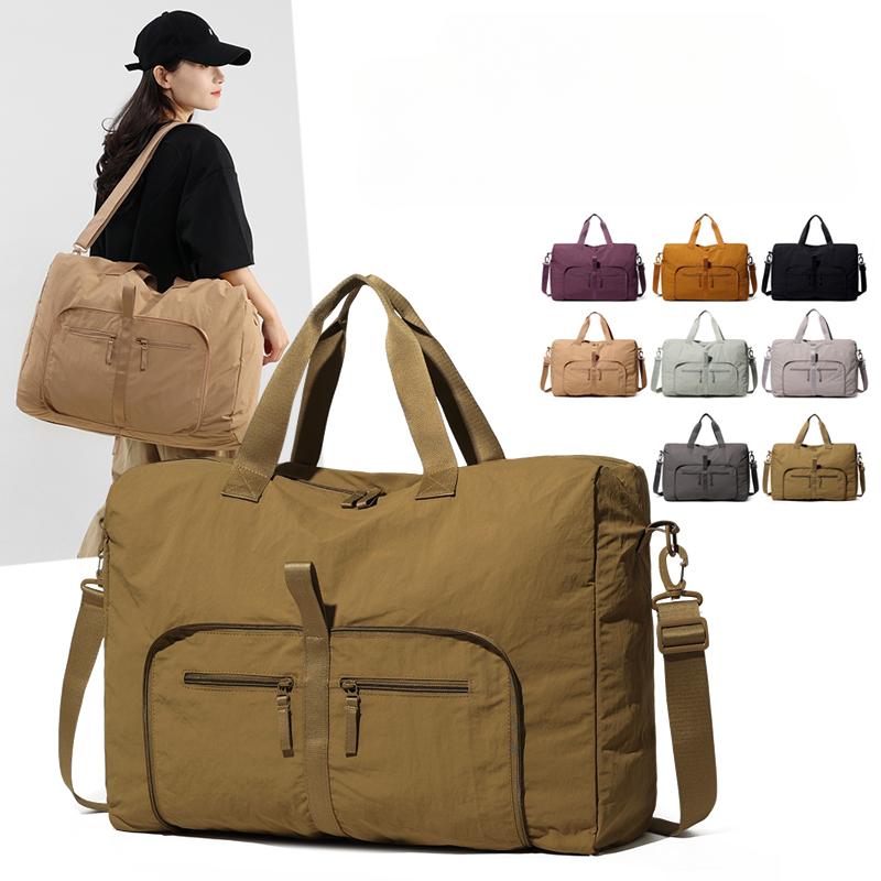 Foldable Gym Yoga Bag Large Storage Outdoor Short Distance Travel Camping Shoulder Crossbody Bags Outing Boarding Trip Handbag