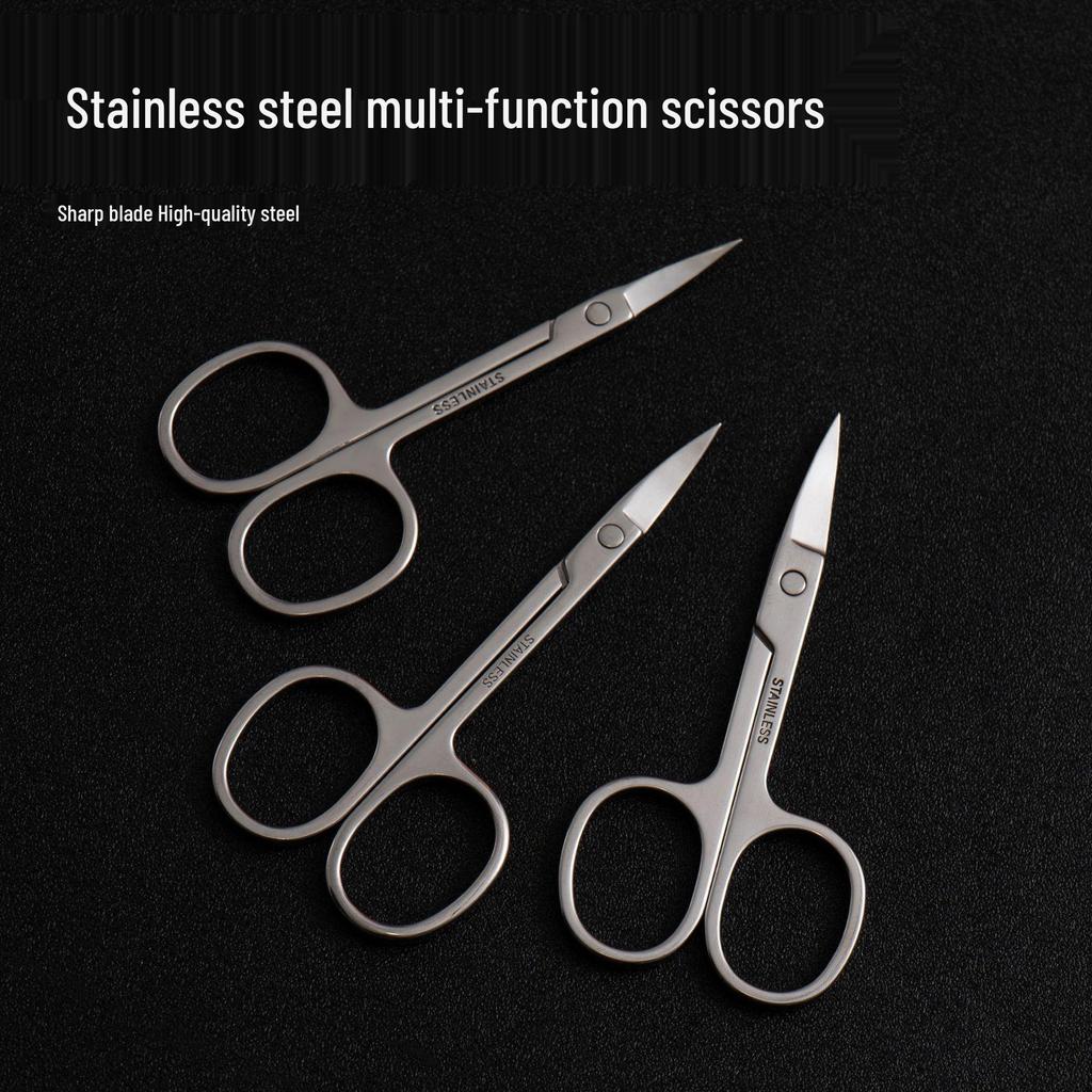 Stainless Steel Beauty Scissors: Eyebrow & Eyelash Trimmer for Men and Women