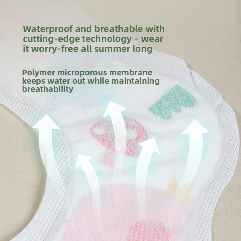 A pack of 10 cartoon disposable baby bibs,360° anti spit up milk saliva,oil,essential for travel,home,andoutdoor activities