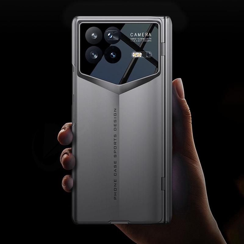 Luxury Business Plating Fold Case for Xiaomi Mix Fold 4 Black Gray Magnetic Stand Hinge Outer Glass All-included Plastic Shockproof Protect Cover