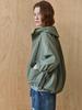 Maxza Flap Pocket Loose Fit Hooded Cropped Field Jumper