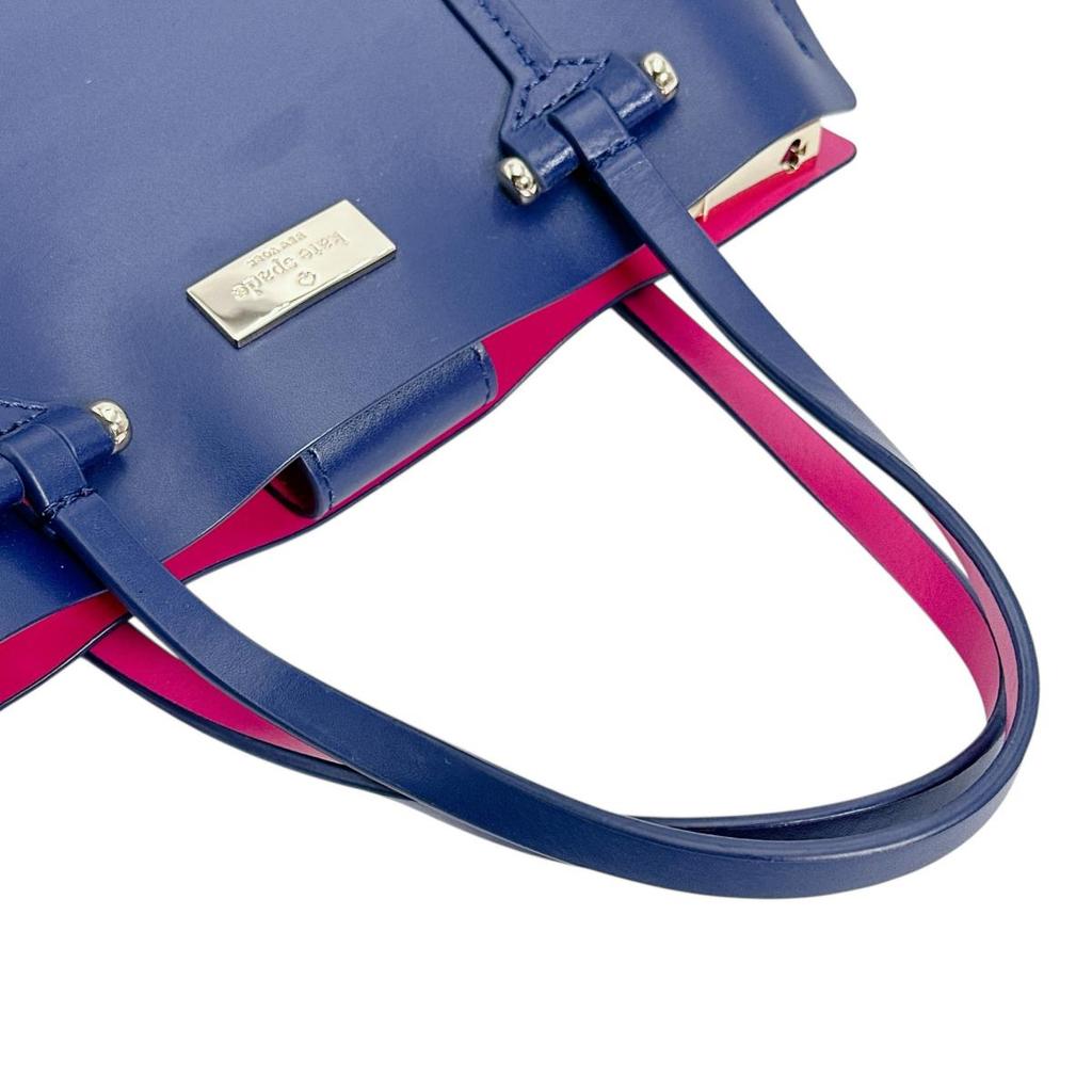 Kate Spade Small Elodie Arbor Handbag Leather Blue X Pink Women Used