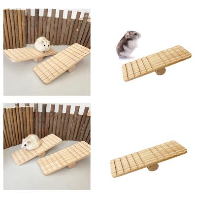 Hamsters Rodents Seesaw Toy Gerbil Bridge Hammock Pet Ladder House for Ferrets Hamster House Guinea Pigs Toy