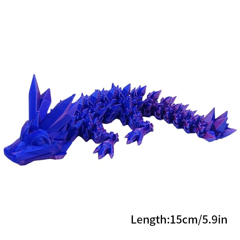 3D Printed Chinese Dragon Rotatable Dragons Kid Gifts Realistic Dragon Statue Landscaping Decoration Printed Figures Animals