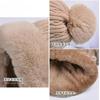 Winter Twist Pattern Knitted Hat, Velvet Warm Scarf, Integrated Pullover Hat, Cold-proof Wool Hat, Women