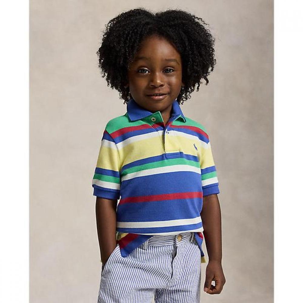Polo Ralph Lauren Boys 2 7 Years Cotton Mesh Polo Shirt Stripe Cwpoknib8021567400 2