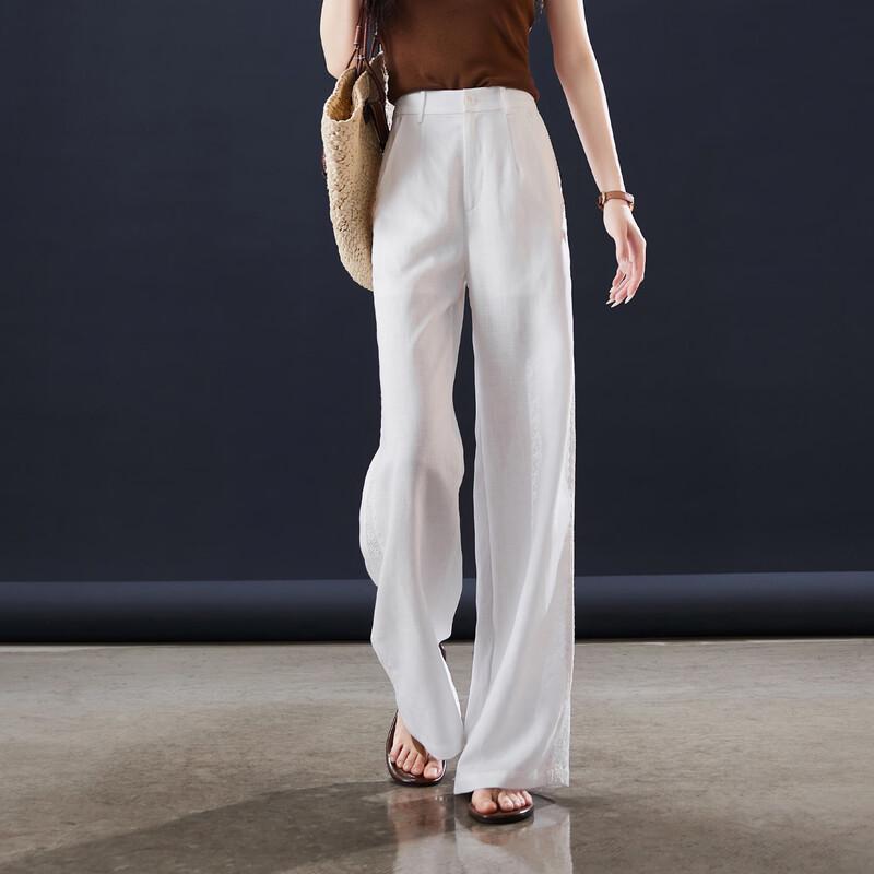SOFSIL Women s Summer Linen Blend Wide-Leg Pants 28/L