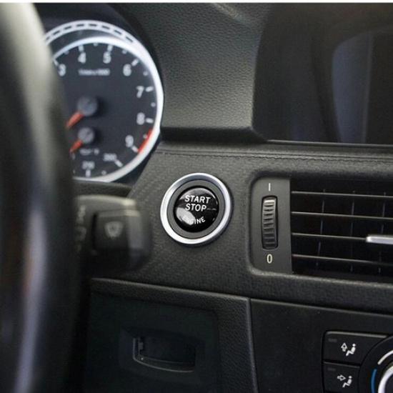 Gloss Black Car Front Engine Start Switch Trim For BMW E Chass Car E90 E60 E70