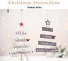 New Christmas Wooden Door Hanging Decoration with Bell and Chime Pendant