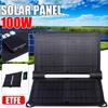 Outdoor Sunpower Foldable Solar Panels Portable Solar Charger 2 USB Port for Phone Traveling Camping Hiking Black 100W 5V