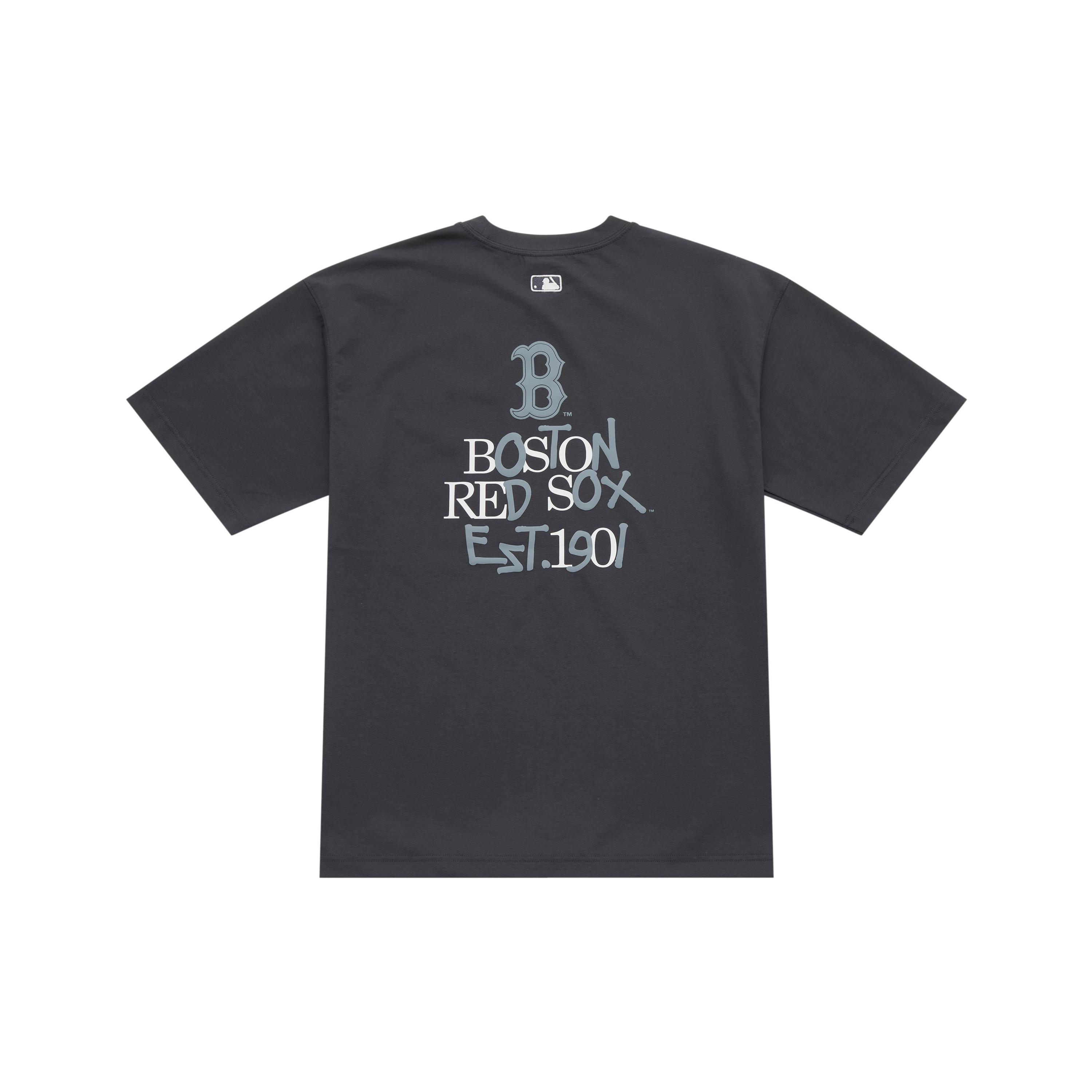 MLB Boston Red Sox Basic Collection SS25 T Shirt Unisex Charcoal Gray 3ATSB0753-43CGS XL