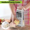 Cheese Grater with Container for Kitchen Vegetable Stainless Steel Grater with Handle Cheese Grater Box NonSlip Base Accessories