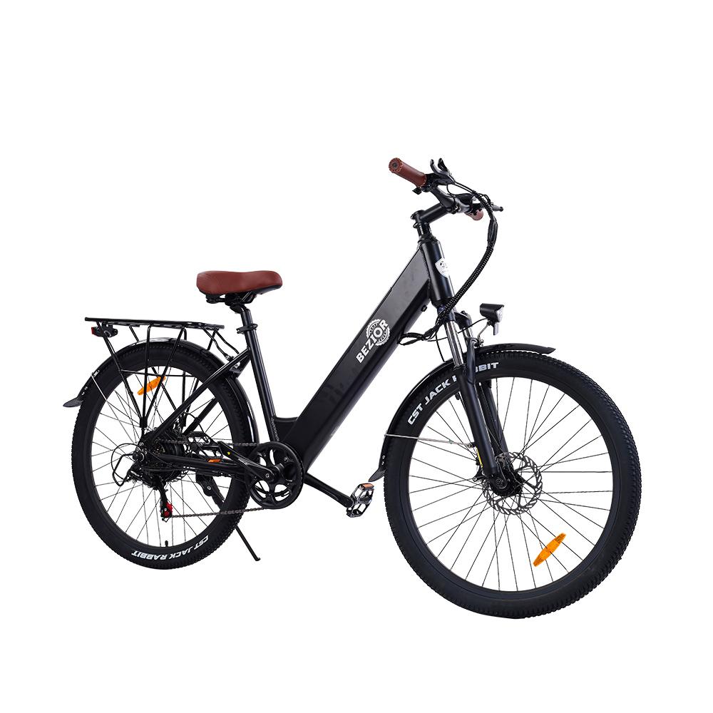 BEZIOR M3 48V10AH electric bicycle men's 500W brushless motor, 26 inch tires electric bike for women