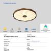 Medieval French Walnut & Cream Ceiling Lamp for Living Room & Bedroom - Retro Style, Full Spectrum Eye Protection