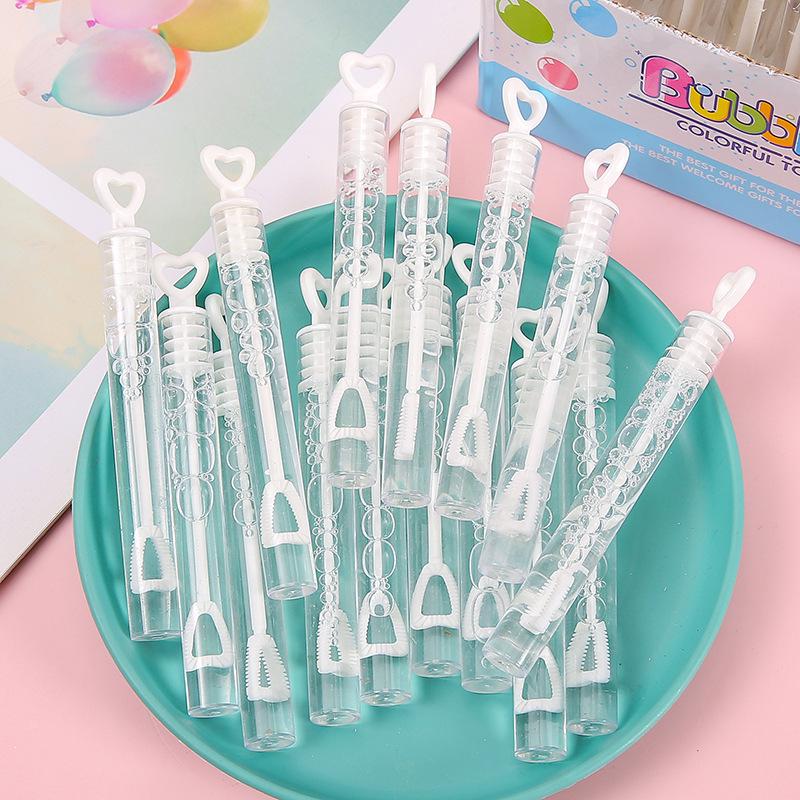 Unbreakable Mini Heart-Shaped Bubble Wand for Weddings, Festivals, and Parties.