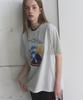 GENERALIDEA Dancing Cat Oversized Short Sleeve T-Shirt [Light Grey] / Gf2Lts519