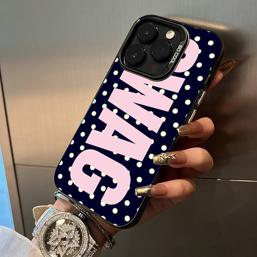 Clmj --Leopard Print -SWAG Phone Case For IPhone17  16 11 12 13 14 15 16 Pro Max Plus Cover Colored Silver Funda Bumber