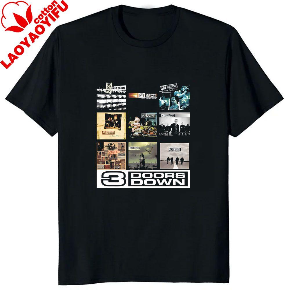 3 Doors Down Trendy Harajuku ShortSleeved Unisexs and WoUnisexs Universal Retro Counterfeit Style Pattern Cotton TShirt
