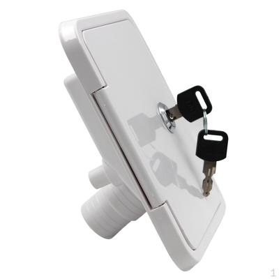 White Gravity Inlet Fill The Bowl Hatch Lock RV Trailer # 1