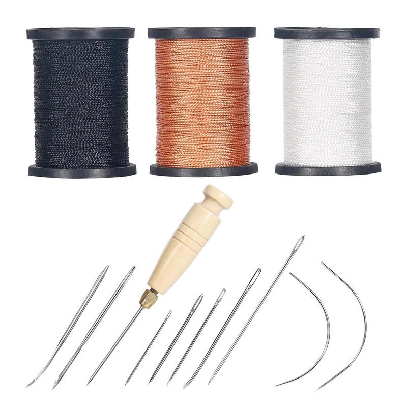 

Leather Stitching Kit Heavy Duty Sewing Kit Leatherworking Tool Set Sewing Thread Needle Awl For Leather Carpet Sofa Seat Sewing CN