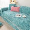 Winter Sofa Cover Plush Thickened Cushion Full Covered Cloth Four Seasons Universal Simple Embossed Velvet Winter Style