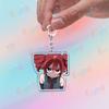Cute Anime Girl Kasane Teto Keychain Accessories Bag Kawaii Manga Key Ring Chains Jewelry Fans Friends Birthday Gifts