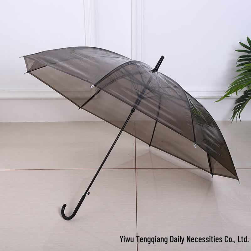 Long-handled Straight Transparent Umbrella