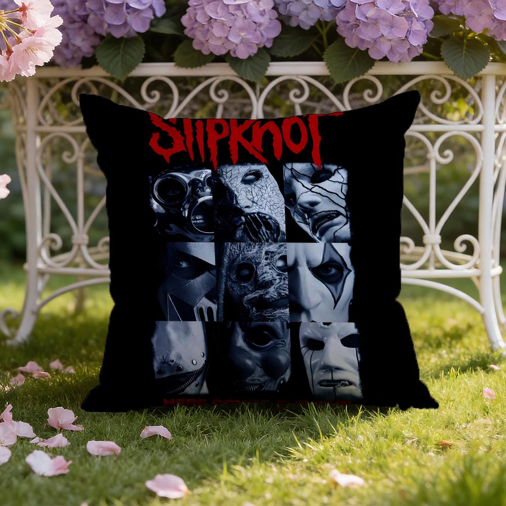 Band S-Slipknot Cushion Cover Home & Car Dual-Scene Pillow Cover: Reversible for Premium Comfort