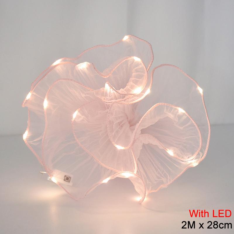 LED Light Flower Wrapping Mesh Yarn DIY Handmade Wedding Bouquet Flower Wrap Paper Birthday Party Valentines Day Gift Packaging