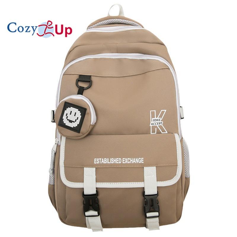 Легкий и удобный студенческий рюкзак. Рюкзак большой вместимости. 30x18x48cm бежевый — фото 3