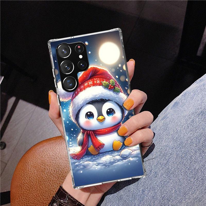 

Christmas Penguin Phnoe Case for Samsung Galaxy S26 S25 Edge S23 S24 Ultra S22 Plus S21 S20 FE Unique Cover Soft Coque Galaxy S2 Samsung S24 FE