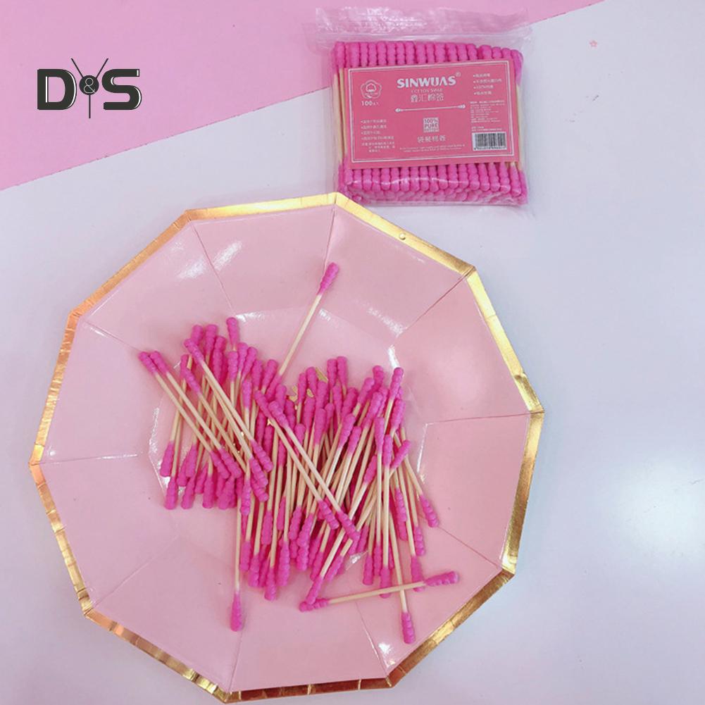 Tendre Double tête jetable maquillage coton-tige cosmétiques nettoyant dissolvant