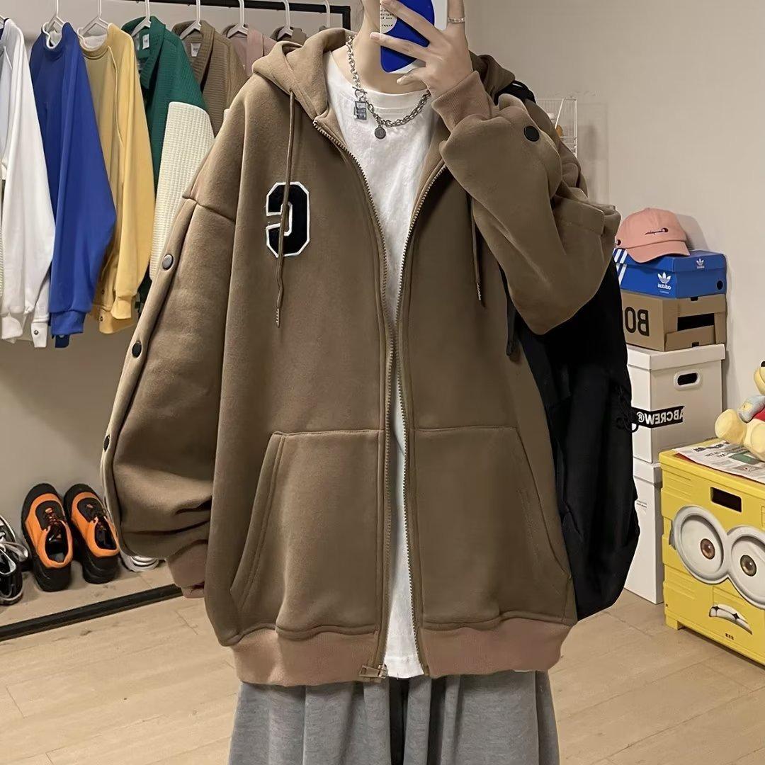 

Мужская осенняя куртка-худи в корейском стиле - Кардиган на пуговицах для пар L