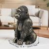 Black Gold Gorilla King Kong Statue Resin Crafts Antique Gorilla Desk Ornament Handmade Animal Figurine Living Room Bedroom
