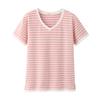 T-shirt a maniche corte a righe stile coreano da indossare sotto girocollo primavera da donna Ins moda donna top ampio taglia grande