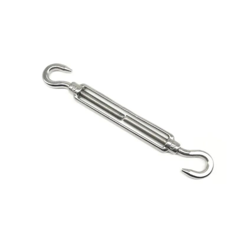 

Cc Type Bolt Hook M4 M5 304 Stainless Steel Adjustable Chain Rigging Hooks & Eye Turnbuckle Wire Rope Tension Device