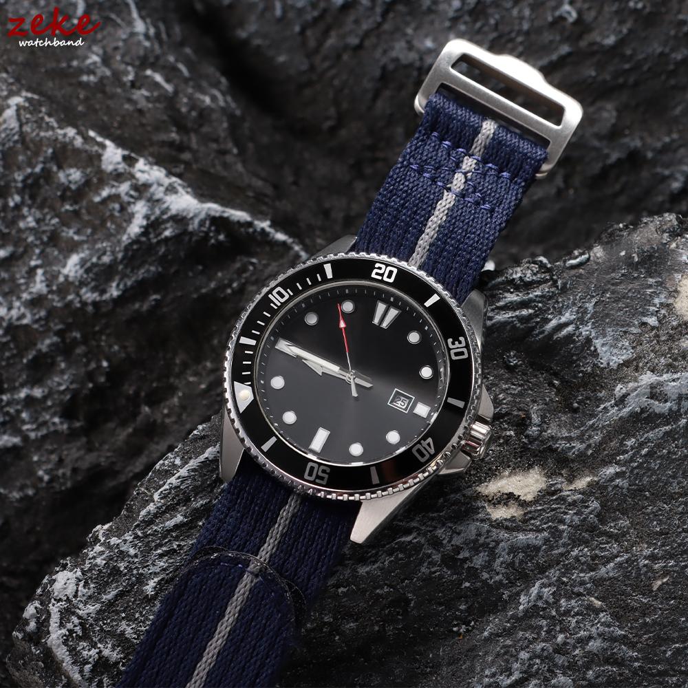 20mm 22mm Nylon Watch Strap for Seiko Band Replacement Bracelet Hook Loop Fabric Canvas Watchband for Military Sports Men Bands