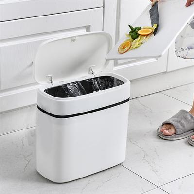 12L Bathroom Waste Bins Press-Type Trash Can Household Waterproof Dustbin Storage Box Kitchen Garbage Bins Paper Basket