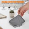 Silicone Soap Dish for Shower with Self Draining, 2 Pack Soap Holder for Bathroom, Silicone Sponge Holder for Kitchen Sink, Soap Tray for Dispenser,