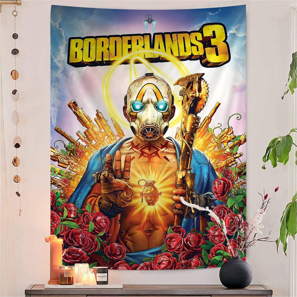 

Game Of BBorderlands Printed Large Wall Tapestry Hanging Tarot Hippie Wall Rugs Dorm Home Decor 74x94cm(29x37in)