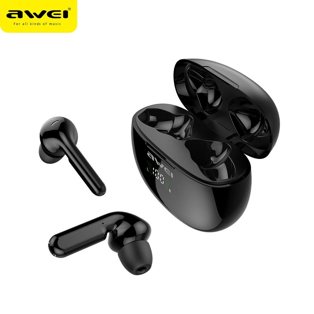 Awei T15P TWS Earbuds Bluetooth Wireless Earphones Led Digital Display Touch Control Waterproof